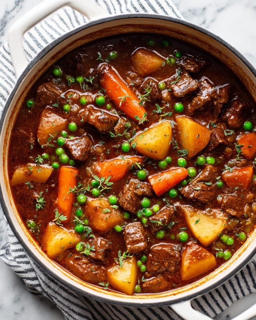 Hearty Beef Stew with Vegetables and Red Wine Recipe