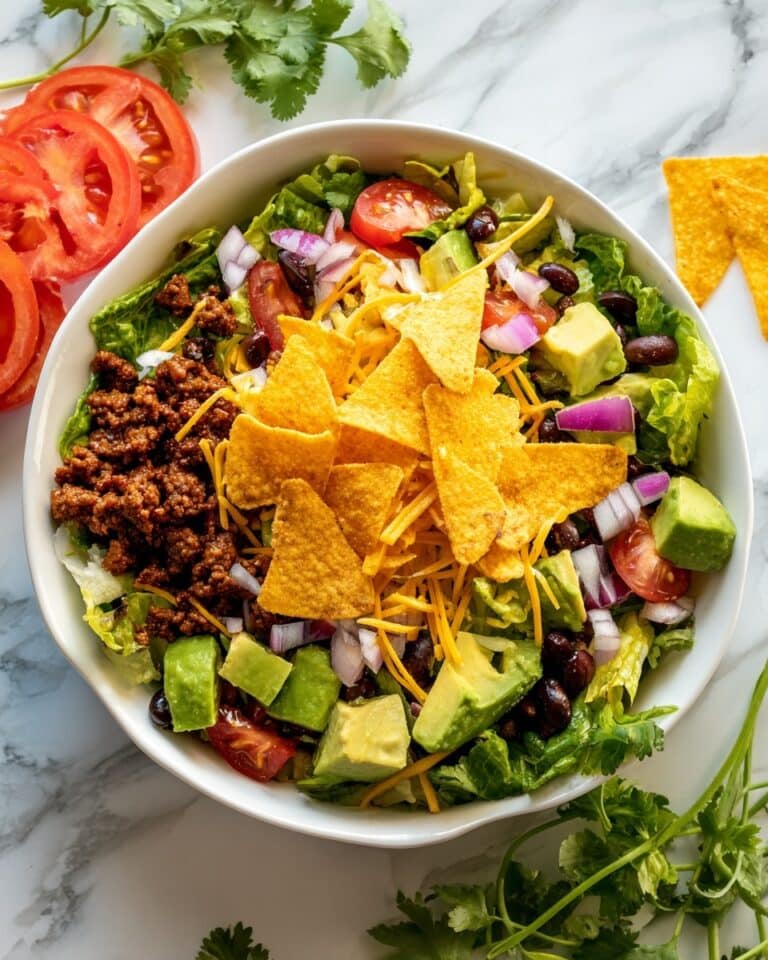 Taco Fiesta Salad in Crispy Tortilla Bowls Recipe