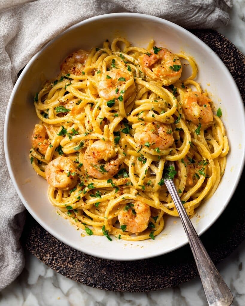 Lobster Pasta in a Spicy Tomato Cream Sauce Recipe