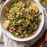 Spring Quinoa Salad with Roasted Asparagus, Radishes, and Pistachios Recipe