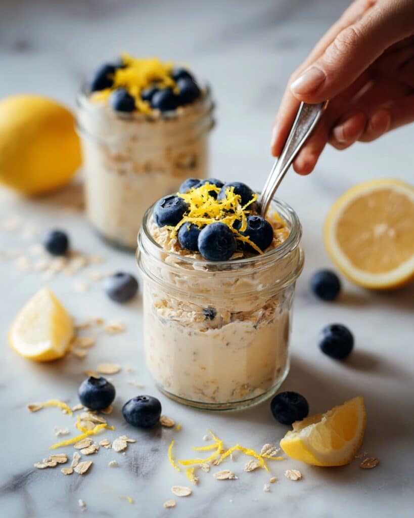 Blueberry Lemon Overnight Oats Recipe