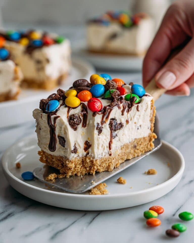 No Bake Monster Cookie Dough Cheesecake Recipe