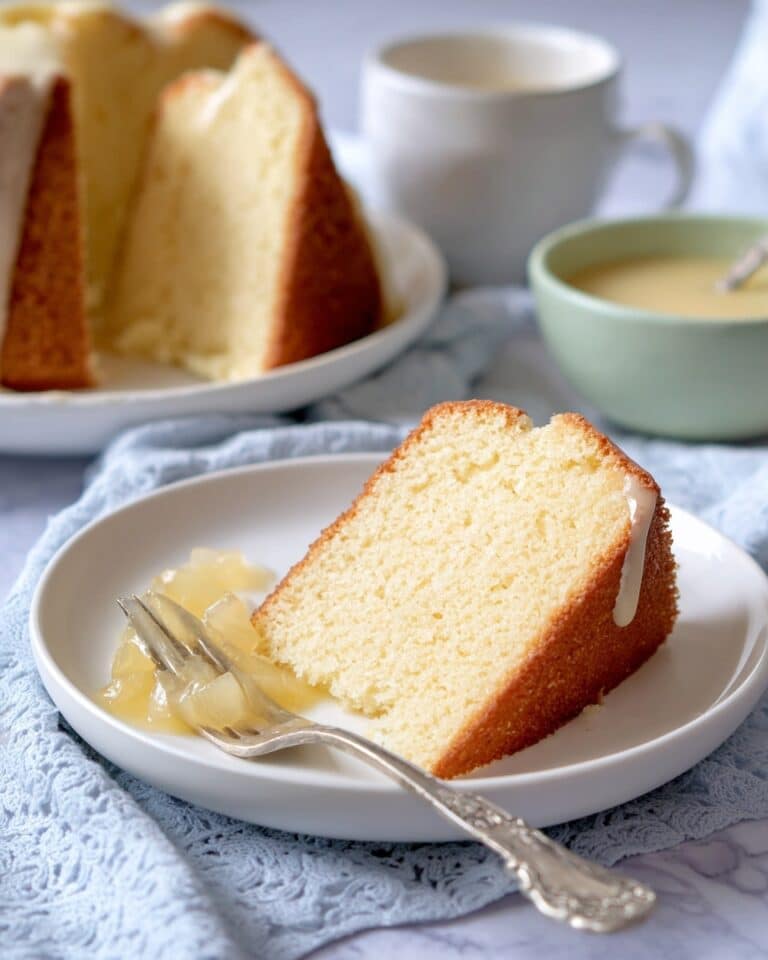 Pineapple Angel Food Cake with Sweet Pineapple Sauce Recipe