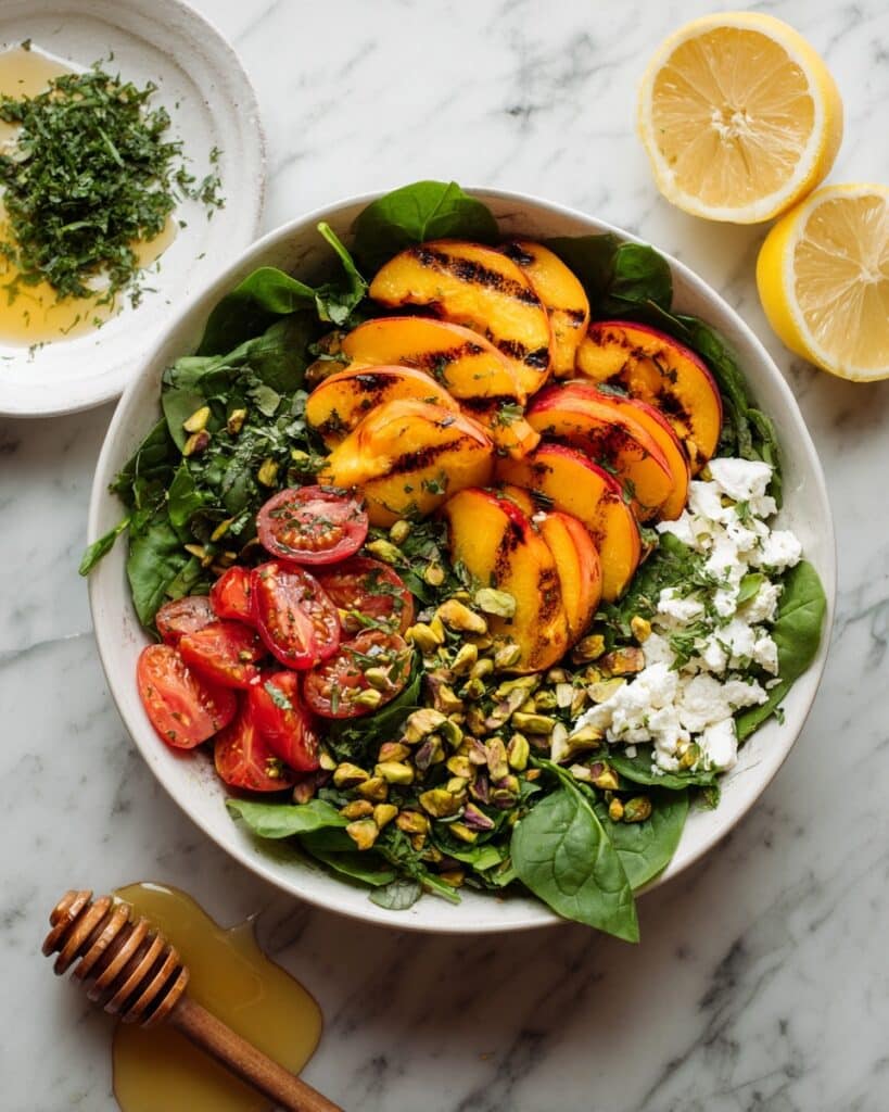 Grilled Peach and Burrata Salad Recipe