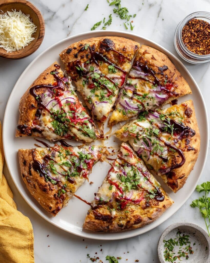 Easy BBQ Chicken Flatbread Recipe