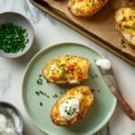Mediterranean Air Fryer Twice Baked Potato Recipe