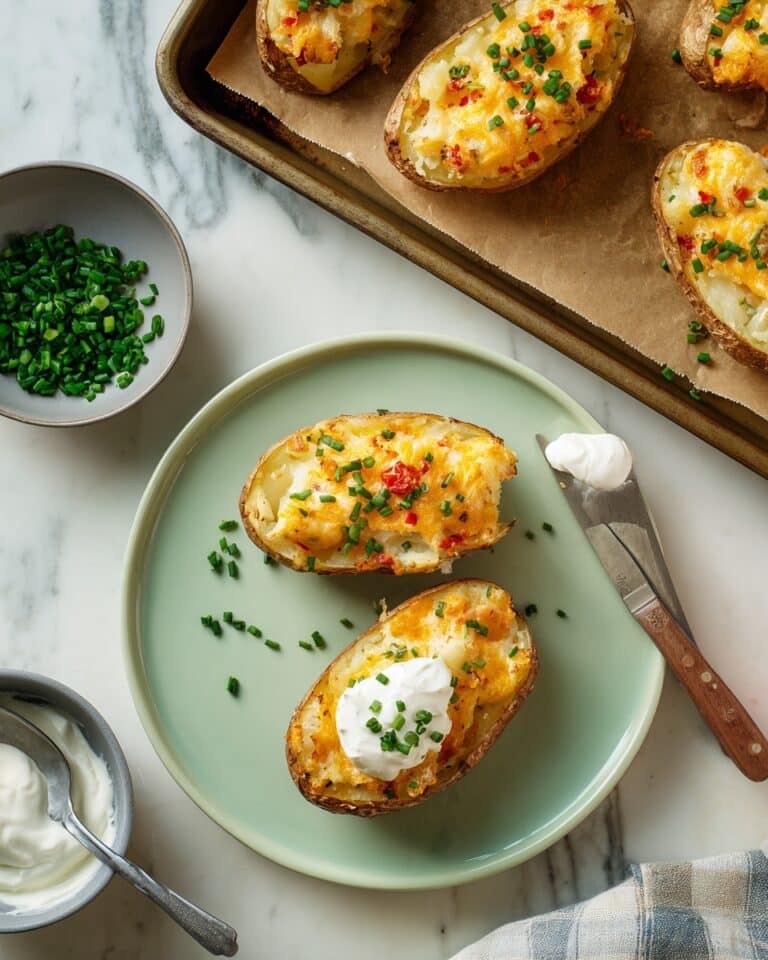 Mediterranean Air Fryer Twice Baked Potato Recipe