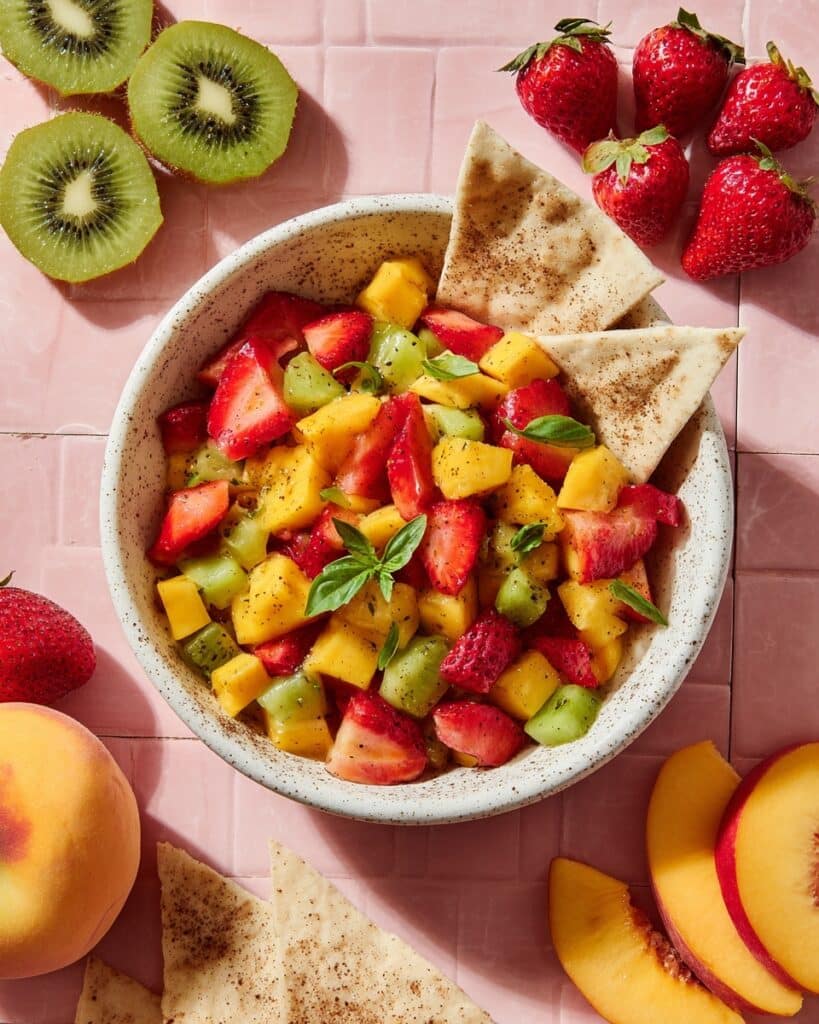 Fresh Fruit Salsa with Cinnamon Sugar Chips Recipe