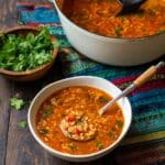 Spicy Sweet Potato, Vegetable and Rice Soup Recipe