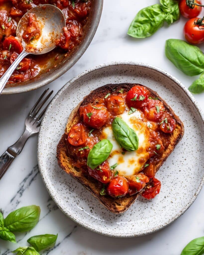 Seared Tofu with Jammy Tomatoes and Basil Recipe