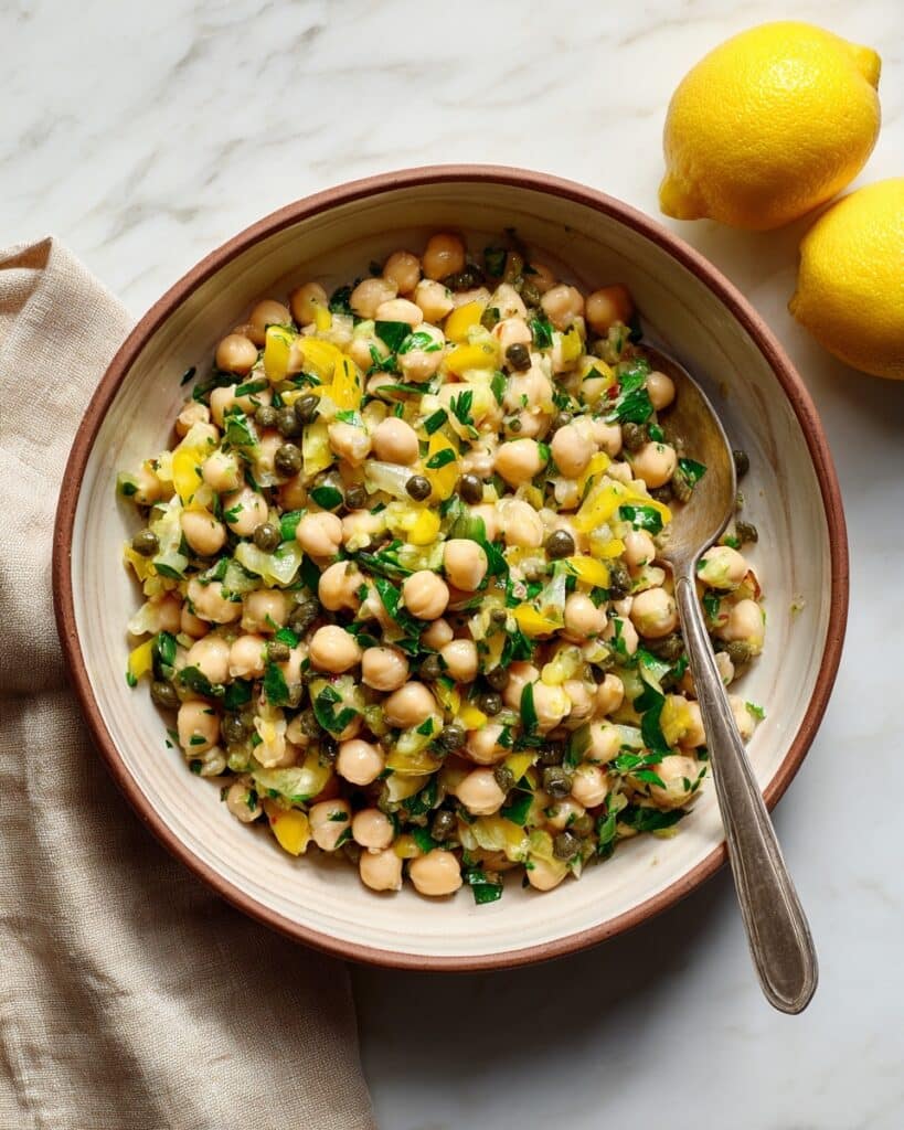 Dense Bean Salad with Quick Lemon Caper Dressing Recipe