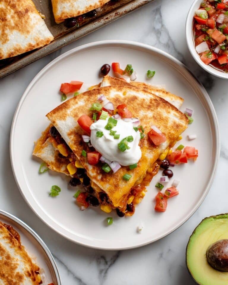 Sheet Pan Black Bean & Corn Quesadillas Recipe