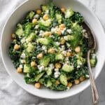 Kale Chickpea Salad with Lemon Tahini Dressing Recipe