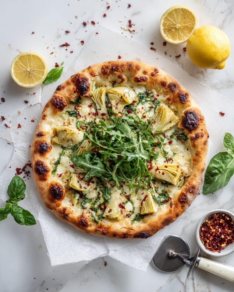 Lemon Artichoke Arugula Pizza Recipe