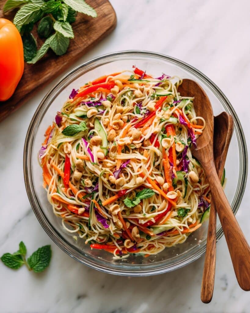 Spring Roll Salad with Spicy Ginger Dressing Recipe