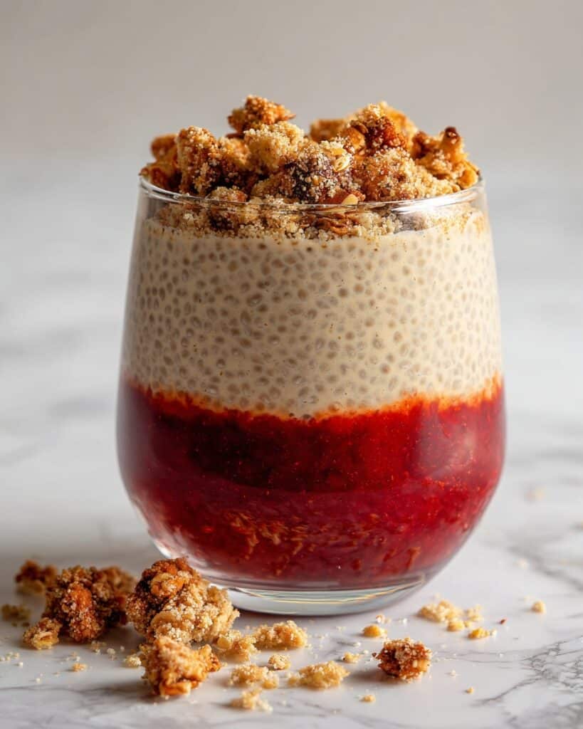 Peach Cobbler Chia Pudding Recipe