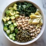 White Bean Kale Salad with Avocado and Lemon Vinaigrette Recipe
