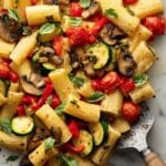 Easy Roasted Veggie Pasta with Mushrooms Recipe