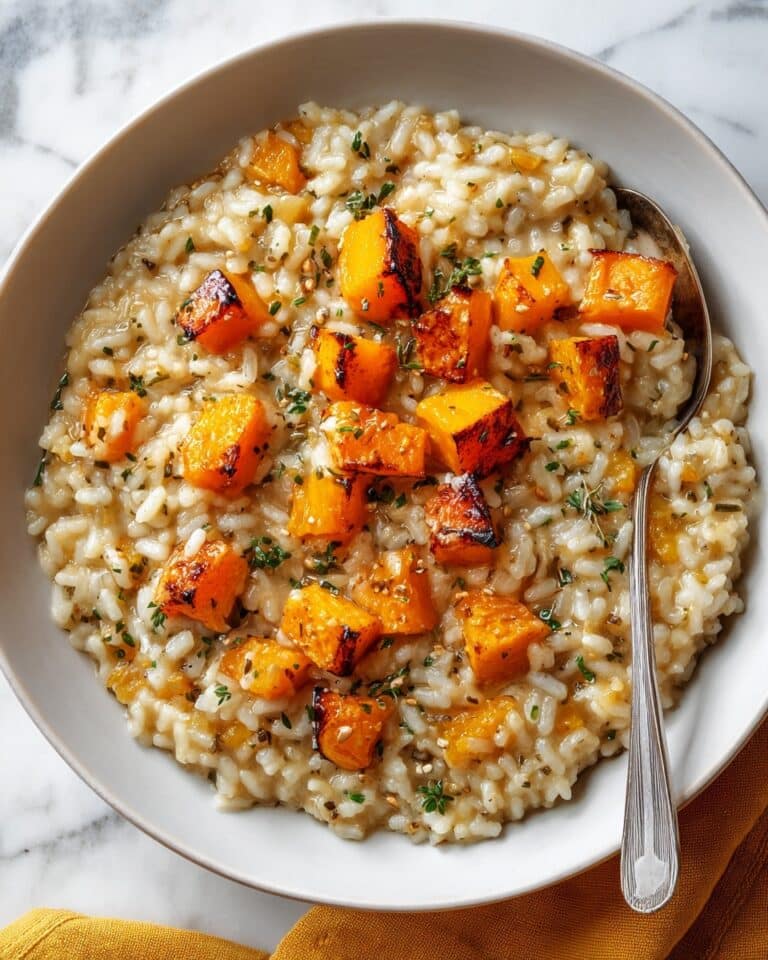Baked Butternut Squash Farrotto with Cashew Cream Recipe