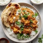 Butter Cauliflower Curry with Spiced Tomato Sauce and Coconut Cream Recipe