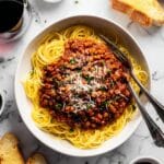 One Pot Vegan Lentil Bolognese Recipe