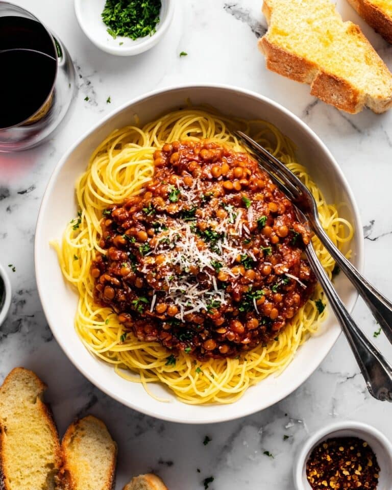 One Pot Vegan Lentil Bolognese Recipe