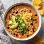 Creamy Vegetarian Tortilla Soup Recipe