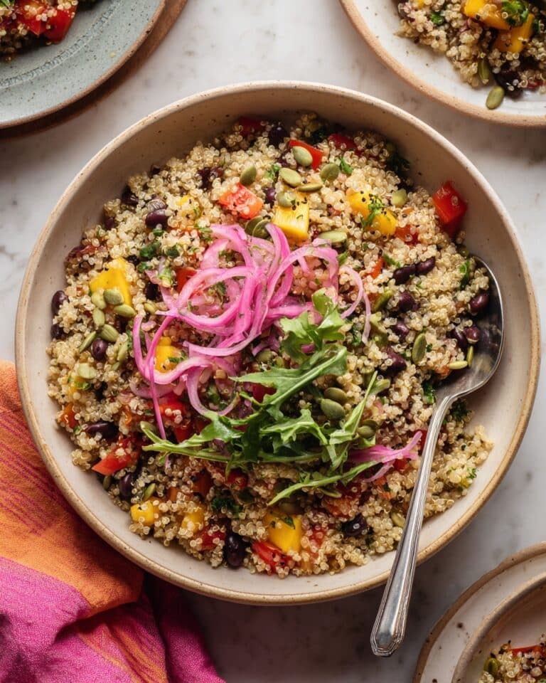 30-Minute Black Bean Quinoa Salad with Mango and Avocado Recipe