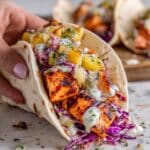 Baked Salmon Tacos with Crunchy Cabbage Slaw Recipe