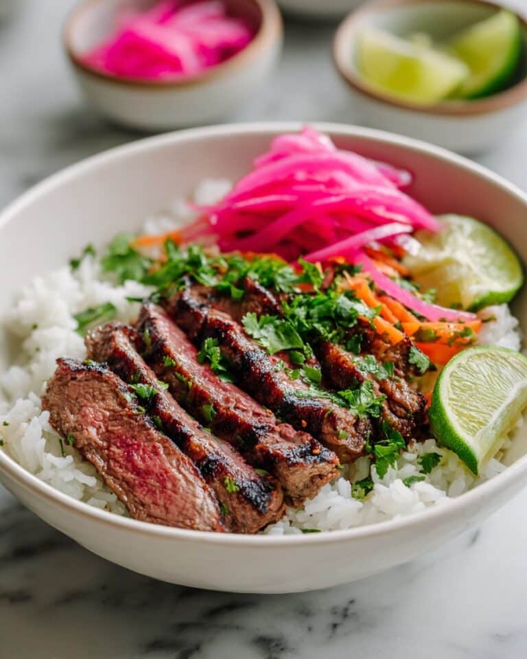 Skirt Steak Rice Bowls with Chimichurri Sauce Recipe