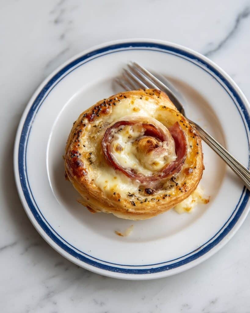 Baked Ham and Cheese Rolls with Honey Mustard Sauce Recipe