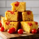 Easy Tomato Cornbread with Cherry Tomatoes Recipe