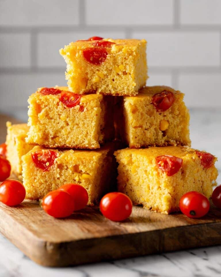 Easy Tomato Cornbread with Cherry Tomatoes Recipe