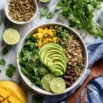 35 Minute Quinoa Mango Black Bean Salad with Chipotle Lime Vinaigrette Recipe
