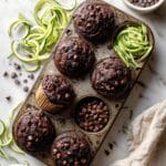 Healthy & Moist Chocolate Zucchini Muffins Recipe
