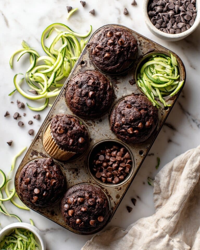 Healthy & Moist Chocolate Zucchini Muffins Recipe