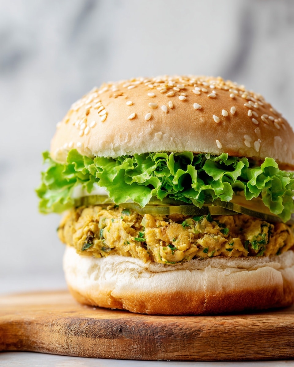 A clear glass bowl filled with a chunky mixture of mashed yellow and green peas with bits of herbs mixed in, creating a textured, slightly chunky surface. A metal spoon is sticking out from the bowl on the left side. In the foreground, there are sesame seed bagels with a golden-brown crust resting on a light wooden surface. A white and blue striped cloth is folded in the background. The scene is set on a white marbled texture. photo taken with an iphone --ar 4:5 --v 7