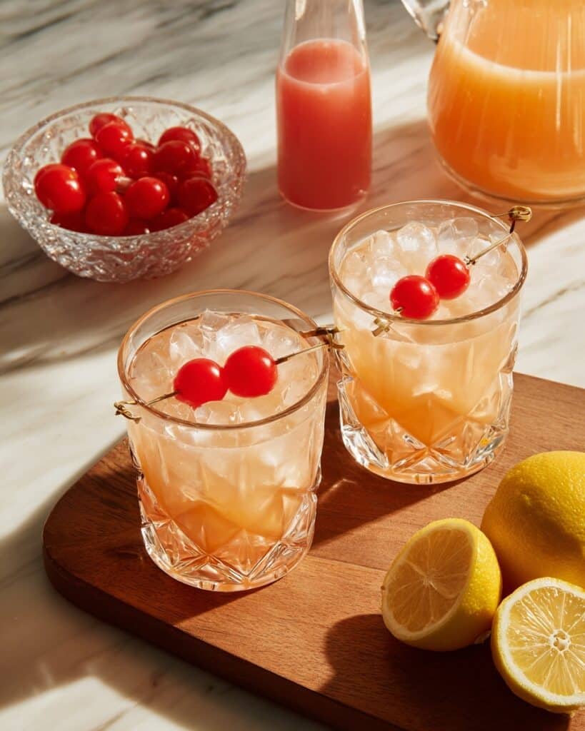 Sparkling Tomato Lemonade with Tomato Simple Syrup Recipe