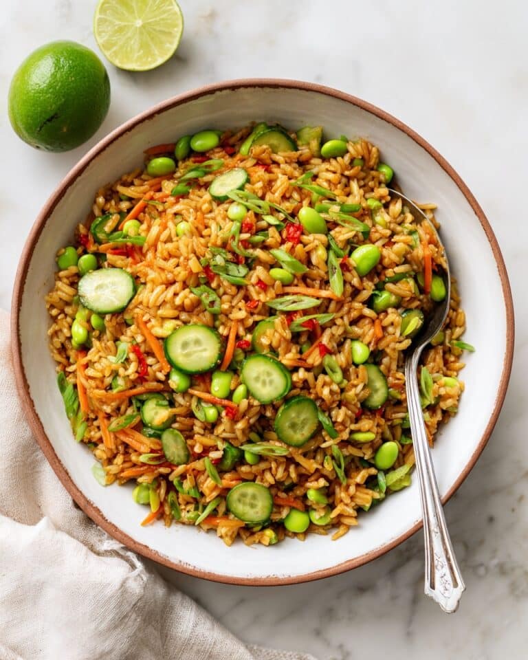 Crispy Rice Salad with Easy Ginger Dressing Recipe