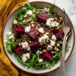 Fantastic Beet & Lentil Salad with Garlic Dressing Recipe