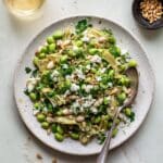 White Bean and Edamame Salad with Feta, Artichokes, and Toasted Pine Nuts Recipe