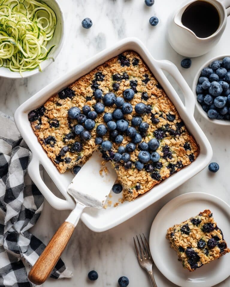 Zucchini Blueberry Baked Oatmeal Recipe