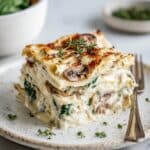 Vegan White Lasagna with Spinach, Mushrooms, and Cashew Ricotta Recipe