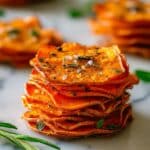 Crispy Parmesan Thyme Sweet Potato Stacks Recipe