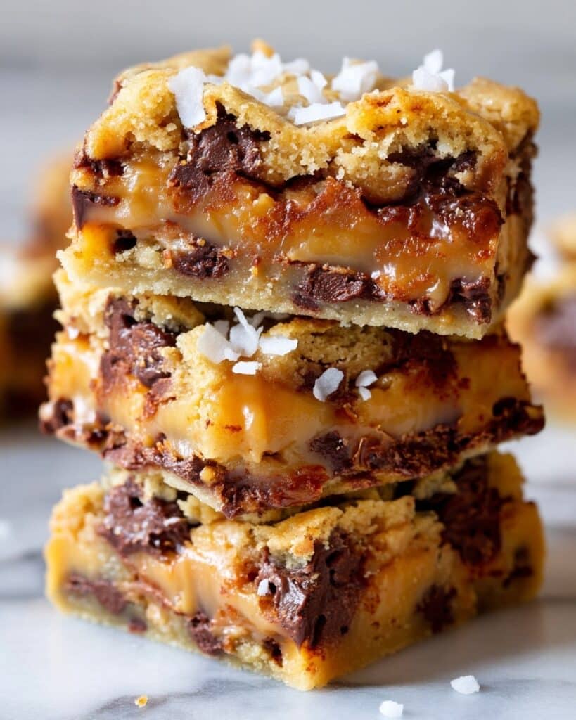 Salted Caramel Chocolate Chip Cookie Bars Recipe