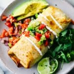 Baked or Pan-Fried Chicken Chimichangas Recipe