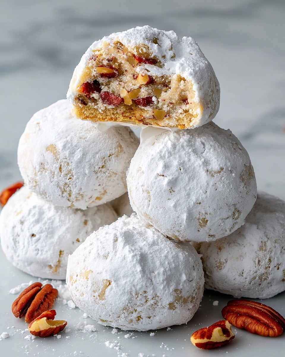 A rusty baking tray is lined with white parchment paper holding five rows of evenly spaced, round cookie dough balls. Each dough ball is light beige with visible small brown nut pieces mixed throughout. The dough balls have a slightly rough texture and are uniformly shaped, slightly raised. The background below the tray is a white marbled texture. photo taken with an iphone --ar 4:5 --v 7